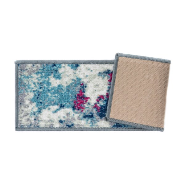 World Rug Gallery Nylon; Back Material : Rubber 8.6" x 26" Grit Size, Multi, 26 W x 8.6 L, 0.2 in Thick - 1522MULTI4PK