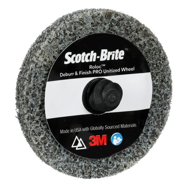 Scotch-Brite Scotch Brite Roloc Deburr and Finish PRO Unitized Wheel, 8C Medium, TR, 2 in x 1/8 in, 60PK - DP-UR