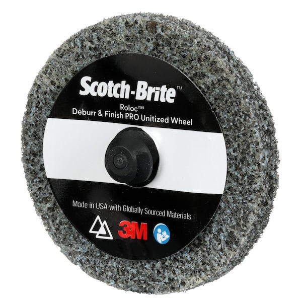 Scotch-Brite Scotch Brite Roloc Deburr and Finish PRO Unitized Wheel, 8C Medium, TR, 2 in x 1/8 in, 60PK - DP-UR