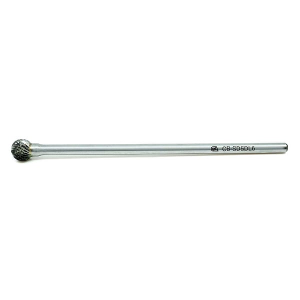Continental Abrasives SD-5 Double Cut Round Ball Tungsten Carbide Burr 6" Shank - CB-SD5DL6