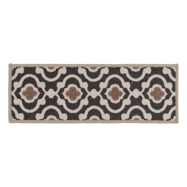 World Rug Gallery Nylon Gray, 8.6 in W x 26 in L, 0.2 in Thick - 70060GRAY13PK