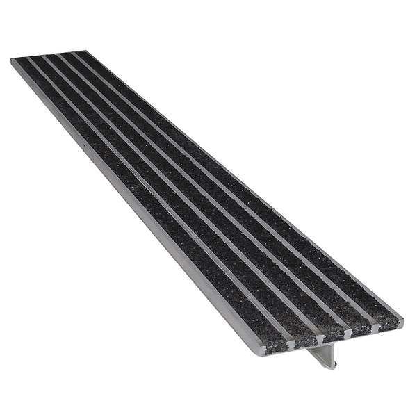 Wooster Products Stair Insert Extruded Aluminum Black, 36 in W x 1/4 in Thick - 630ABLA3