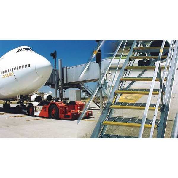 Vigil Antislip Anti-Slip Stair Nosing Steel Yellow, 17 45/64 in W x 7/64 in Thick - 02-405