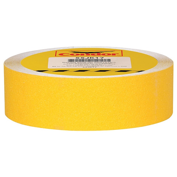 Condor Anti-Slip Tape 46 Grit Size, 2 in W x 60 ft L, 0.03 in Thick - GRAN15288