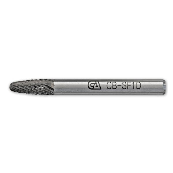 Continental Abrasives SF-1 Double Cut Arch Ball Nose Tungsten Carbide Burr - CB-SF1D