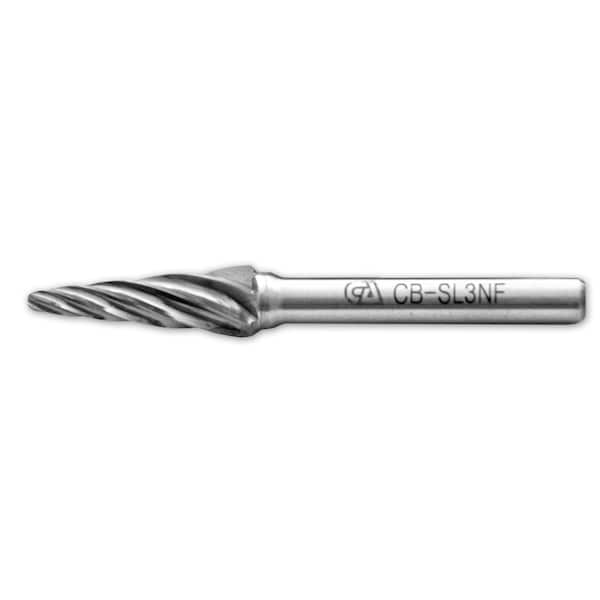 Continental Abrasives SL-3 Aluminum Cut Conical Ball Nose Tungsten Carbide Burr for Non-Ferrous Materials - CB-SL3NF