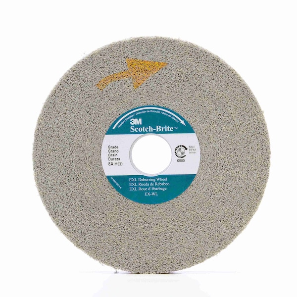 3M Scotch-Brite EXL Deburring Wheel 8 x 1 x 3 Silicon Carbide 9S FIN - 7000000738