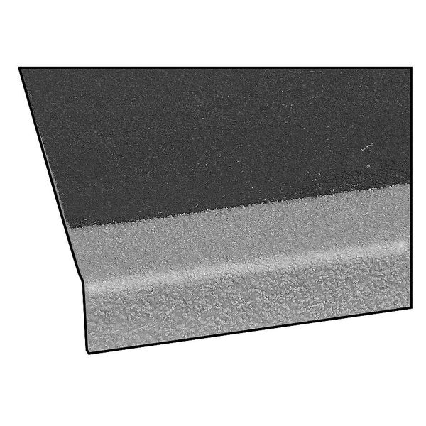 Fibergrate Stair Tread Cover Fiberglass Gray/Yellow, 144 in W x 1/8 in Thick - 254110