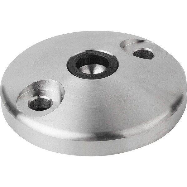Kipp Plate Anti-Slip Plate, Form:D Stainless Steel, D=120 - K0416.41202
