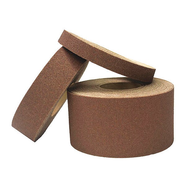 Master Stop Tape, Anti-Slip, 2"X60ft, Fine Grit Brn, PK6 - 88206
