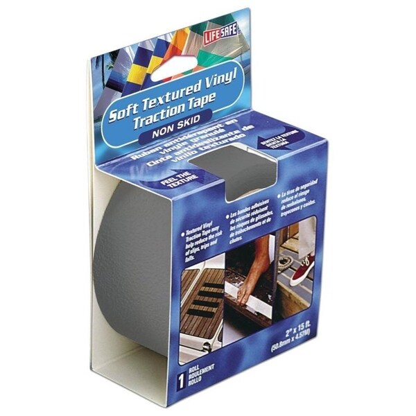 Incom Gator Grip AntiSlip Tape, 15 ft L, 2 in W, Gray - RE3954