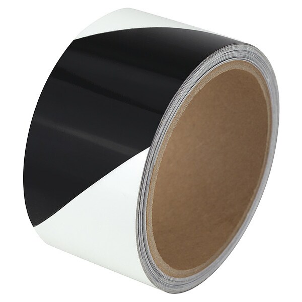 Zoro Select Marking Tape Polyester Black/Ivory Green, 2" W x 15 ft. L, 11 mil Thick - 15C740