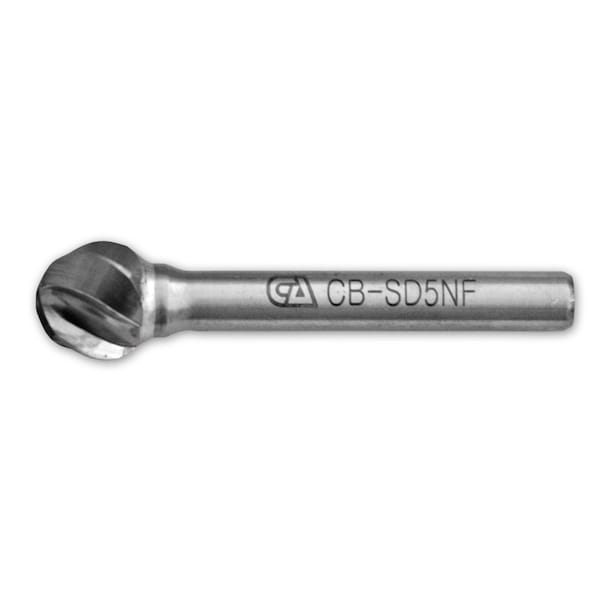 Continental Abrasives SD-5 Aluminum Cut Round Ball Tungsten Carbide Burr for Non-Ferrous Materials - CB-SD5NF