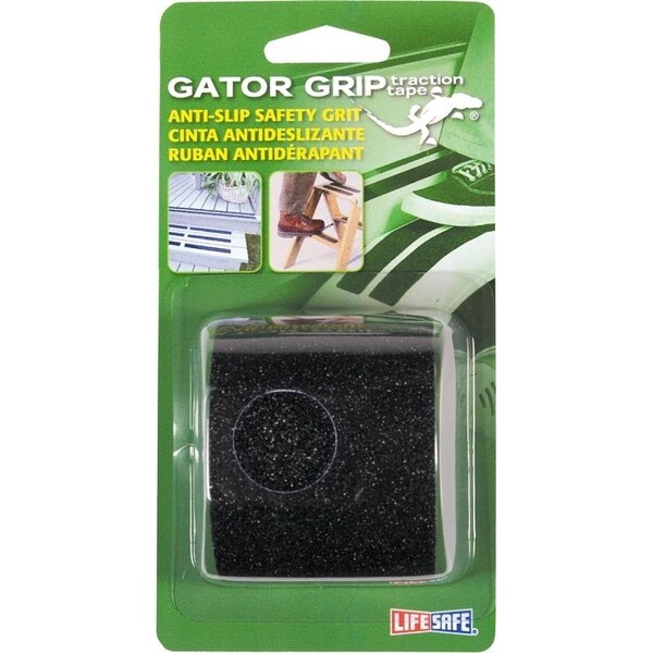 Incom Safety Grit Tape, 5 ft L, 2 in W, PVC Backing, Black - RE172