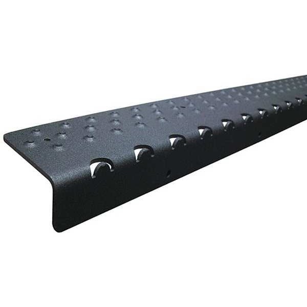 Handi Ramp Stair Nosing Aluminum Black, 48 in W x 1/4 in Thick - NSN129048BK0
