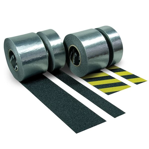 Incom Traction Tape Aluminum Foil (2 mil) with Black Aluminum Oxide Grit Material (46 Grit) 6" W x 60' L - SG3906ALS