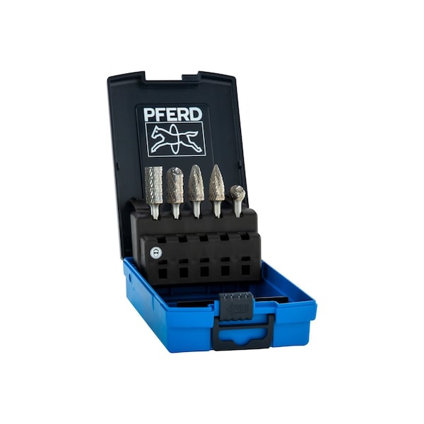 Pferd 5 Piece TOUGH Bur Set - 1/4" Shank, Double Cut 3R - 26551
