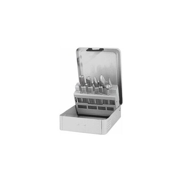 Holex 10 Pc HSS Burr Set, Z3, Medium, with Chip Breaker - 541550 10