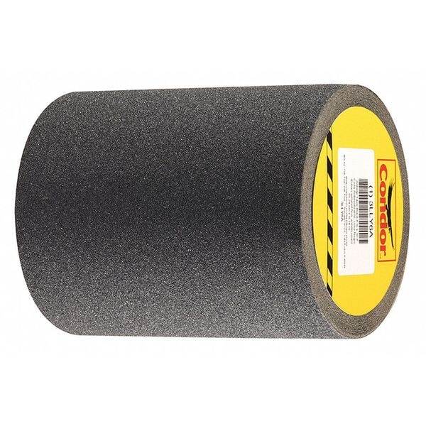 Condor Anti-Slip Tape Grit Mineral 80 Grit Size, Black, 6" W x 30 ft. L, 28 mil Thick - GRAN13519