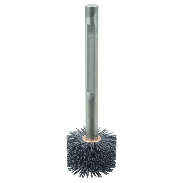 Weiler Bore-Rx 1-1/2"Dia.  Brush Deburring .026/120CG Crimped Fill, 3/8" Stem - 17212