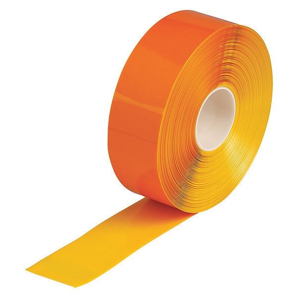 Brady ToughStripe Max Colored Tape Vinyl, Adhesive: Acrylic Yellow, 3" W x 100 ft. L, 52 mil Thick - 149636