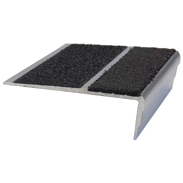 Stairmaster Stair Nosing Extruded Aluminum Black, 42 in W x 1/8 in Thick - 333FT-SN3-6