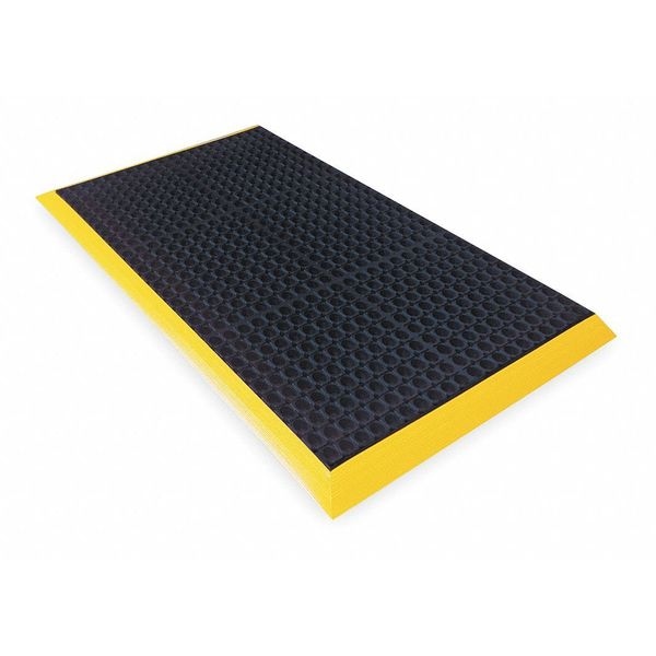Notrax Antifatigue Mat, 40 in L x 26 in W, 7/8 in Thickness, Rubber, Mini-Diamond Studded Top, Black - 549S2640YB