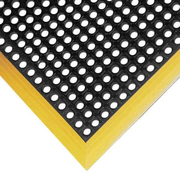 Notrax Antifatigue Mat, 40 in L x 26 in W, 7/8 in Thickness, Rubber, Mini-Diamond Studded Top, Black - 549S2640YB