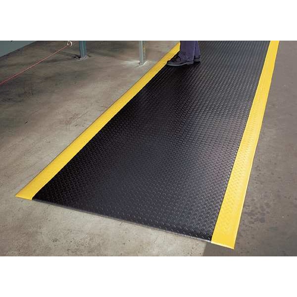 Notrax Antifatigue Mat, 12 ft. L x 3 ft. W, 1/2" Thickness, Closed Cell PVC Foam, Diamond Plate - 419S0312BY