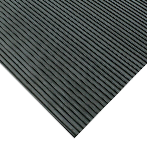 Rubber-Cal "Ramp-Cleat" Non-Slip Outdoor Rubber Mats - 1/8 in x 3 ft x 6 ft Floor Mat - 03_167_W_RC