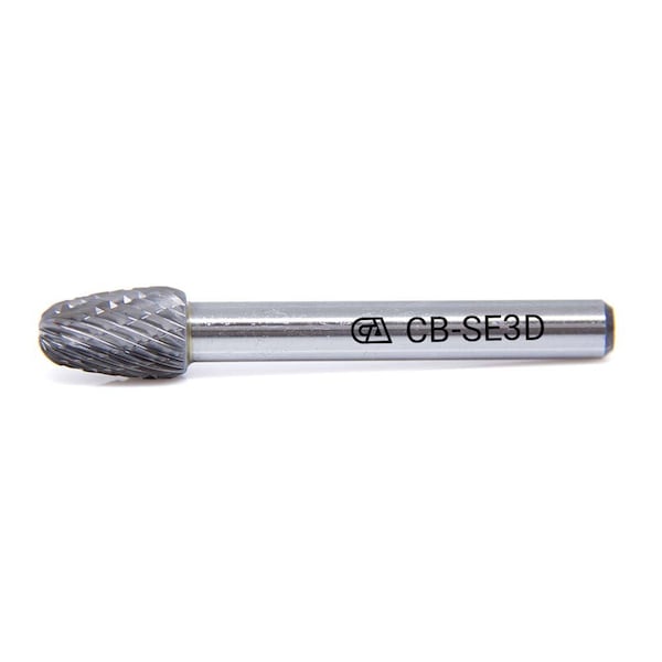 Continental Abrasives SE-3 Double Cut Oval Tungsten Carbide Burr - CB-SE3D