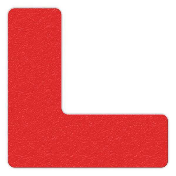 Incom Workplace Floor Organization Marker Vinyl Film Red, 6" W x 6" L, 0.58 mil Thick - LM110R