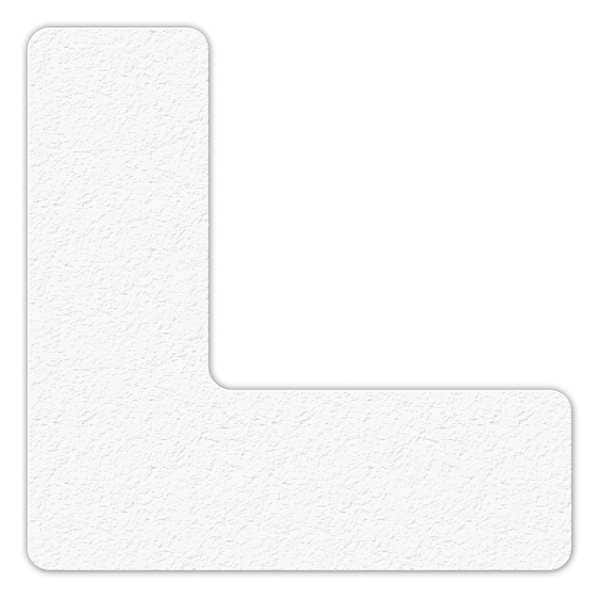 Incom Workplace Floor Organization Marker Vinyl Film White, 6" W x 6" L, 0.58 mil Thick - LM110W