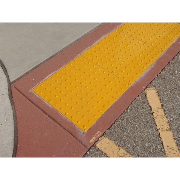 Tuftile ADA Warning Pad Polymer Red, 2 ft W x 3 ft L, 7/16 in Thick - TT2436-SA-BRD-1