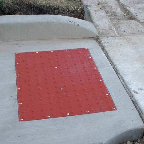 Tuftile ADA Warning Pad Polymer Red, 2 ft W x 3 ft L, 7/16 in Thick - TT2436-SA-BRD-1