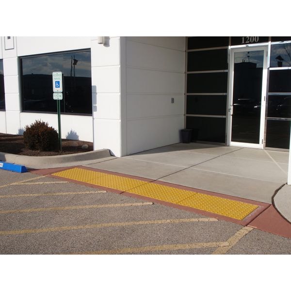 Tuftile ADA Warning Pad Polymer Red, 2 ft W x 3 ft L, 7/16 in Thick - TT2436-SA-BRD-1