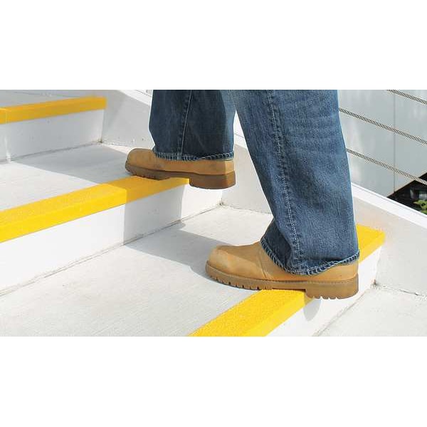 Rust-Oleum Stair Nosing Fiberglass Reinforced Plastic Coarse Grit Size, Yellow, 59 in W x 5/32 in Thick - 271821