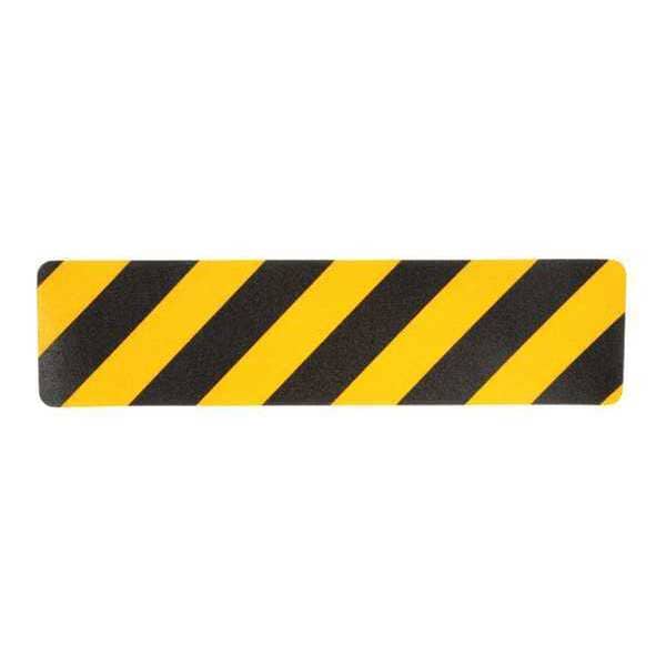 3M Anti-Slip Tread Mineral Coated 60 Grit Size, Black/Yellow, 6" W x 2 ft. L, 36 mil Thick - 613