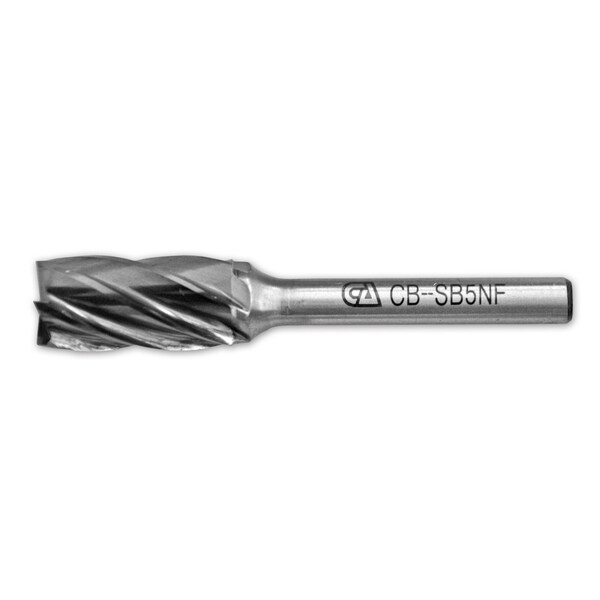 Continental Abrasives SB-5 Aluminum Cut Cylindrical With End Cut Tungsten Carbide Burr for Non-Ferrous Materials - CB-SB5NF