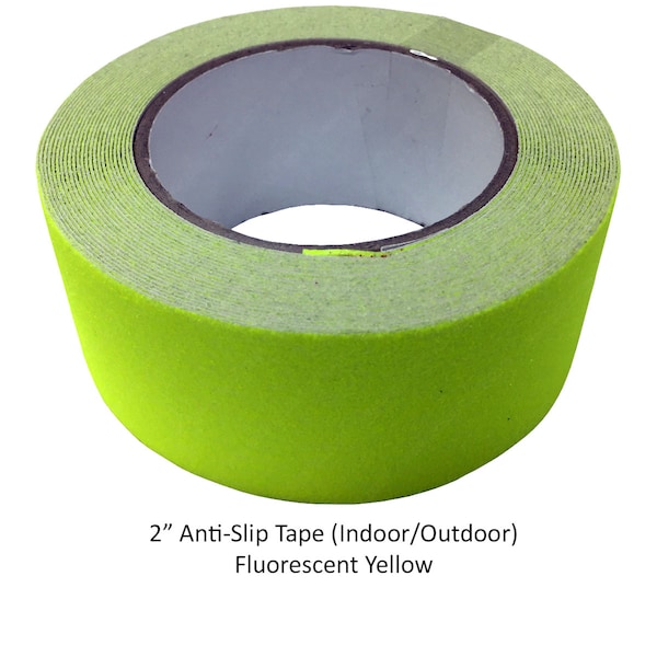 Electriduct Anti-Slip 60 Grit High Traction Tape- 2" x 25ft- Fluorescent Yellow - TAPE-AST-AS101-200-25-YL