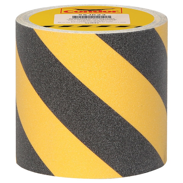 Condor Anti-Slip Tape 46 Grit Size, 6 in W x 60 ft L, 0.03 in Thick - GRAN15294
