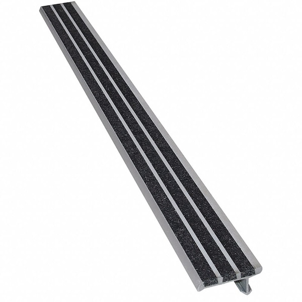 Supergrit 1 7/8" Stair Nosing 3'0" Black Surehold Anchors - 121BF-BLA3