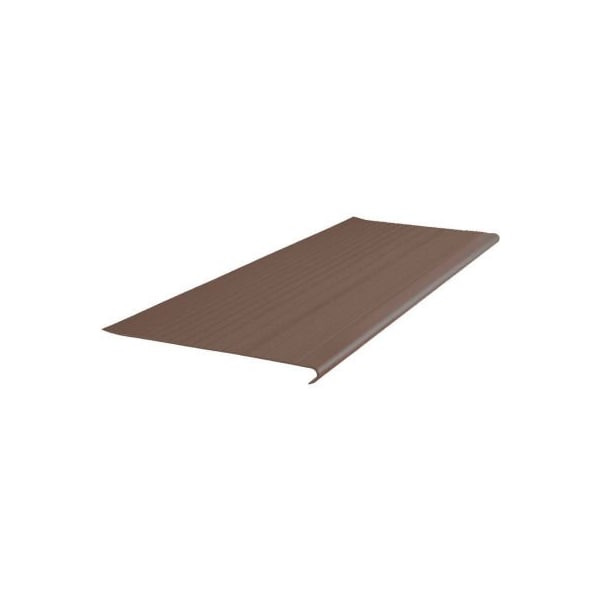 Roppe Vinyl Ribbed Stair Tread Round Nose 12.5in x 36in Light Brown - 36192P147