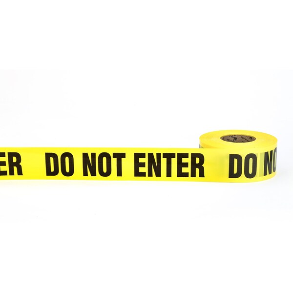 Mutual Industries Barricade Tape Polyethylene Yellow, 3" W x 300 ft. L, 3 mil Thick - 17779-10-0300