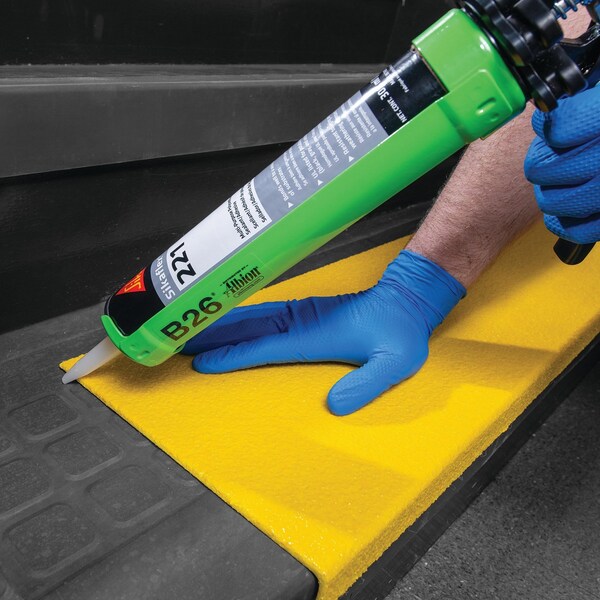 Pig TuffGrit Step Cover with Extra Coarse Grit, Glow in the Dark Yellow - FLM3022-GDY