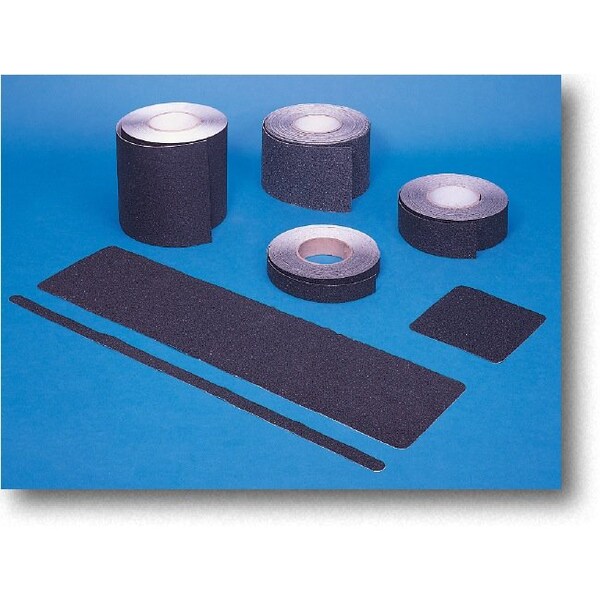 Mutual Industries Non-Skid Abrasive Safety Tape, 6" x 24" Aluminum oxide White/black, 6.5 Inch W x 24 Inch L - 17768-91-624
