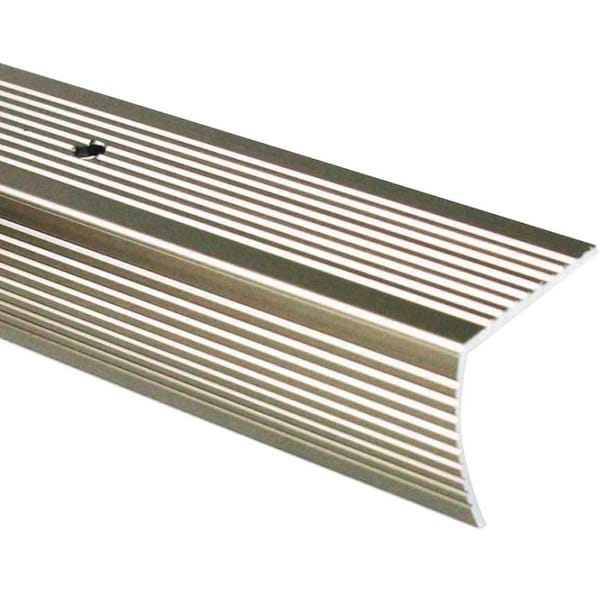 M-D Stair Edging, 36 in L, 1.63 in W, Aluminum, Pewter - 43878