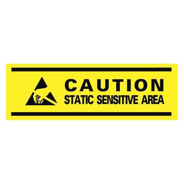 Desco Aisle Marking Tape Vinyl Plastic Bright Yellow, 3" W x 54" L - 81800