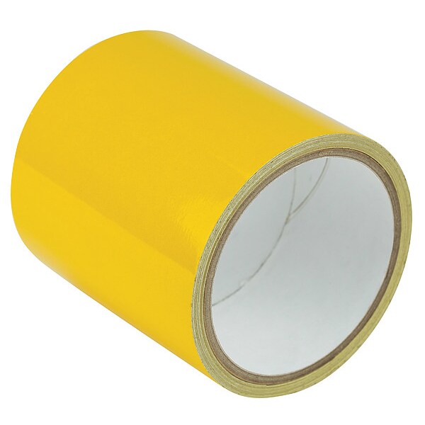 Zoro Select Floor Marking Tape vinyl 4 in W x 5.5 mil Thick - ZRF4X5YL