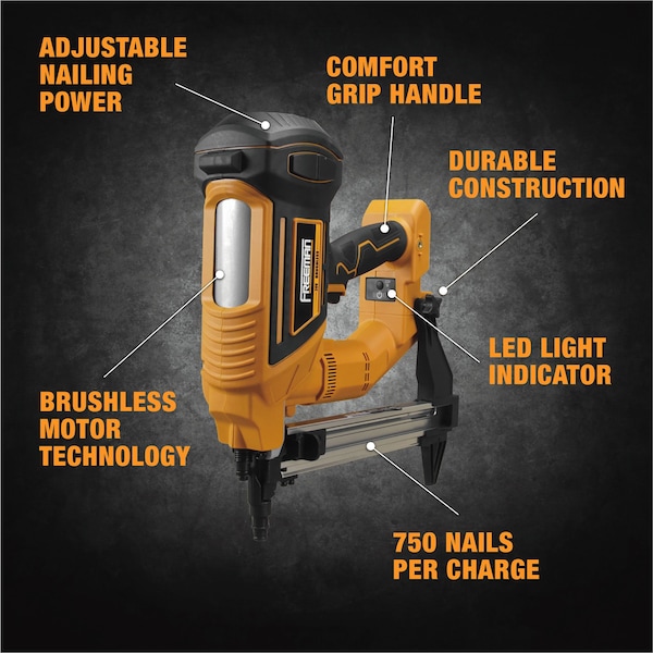 Freeman 20V Cordless Concrete Strip Pin Nailer Tool Only - PE20VTCSPN40